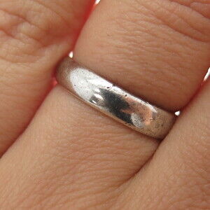 VARGAS 925 Sterling Silver Vintage Classic Wedding Band Ring Size 6
